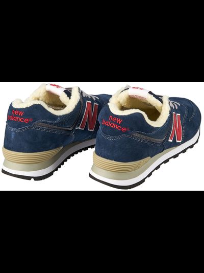 New Balance 574 Blue Red с мехом