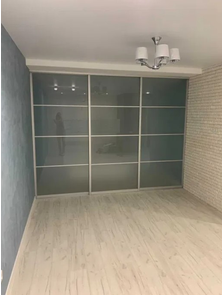 перегородка раздвижная матовое стекло