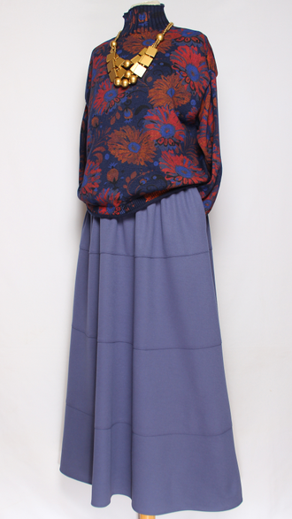 Юбка "ТРИКОТАЖ" джинс р.48-58