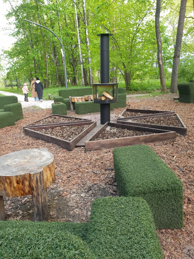 Уличный камин модель VV