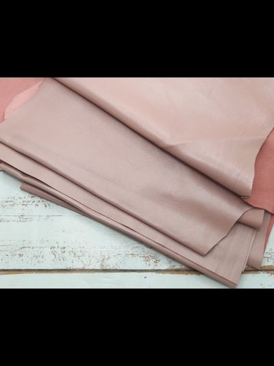 Кожа натуральная (овчина) А4 цвет светлая пудра