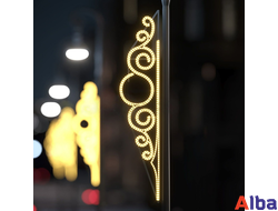 консоль светодиодная на столб завитки