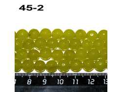 Кварцит тонированный (бусины) №45-2: цвет "желто-зеленый" - грань ф 7,5-8мм