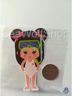 Наклейка сувенир оракал Фридайвер девочка №67 !promo