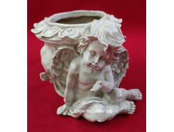 Кашпо Ангел кроткий 20*14см   0,9кг   полистоун Россия  1055//013231