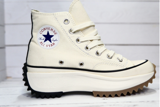 Кеды Converse Play Comme Des Garçons на платформе белые