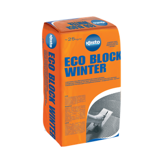 Кладочно-клеевой раствор Kesto Eco Block Winter, для работ до -10°С, мешок 25 кг