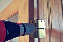 Монтаж одного откатного полотна