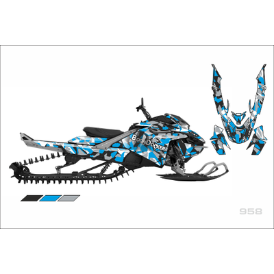 Наклейки на снегоход  LYNX Boondocker 2017 2018 мотопленка.рф линкс