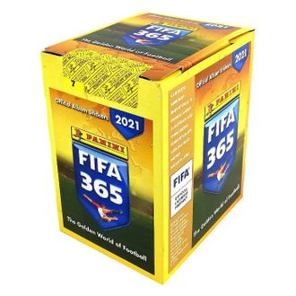 Коробка (бокс) наклеек Panini FIFA 365 2021 (Панини ФИФА 365) 2021 год (50 пакетиков по 5 наклеек)