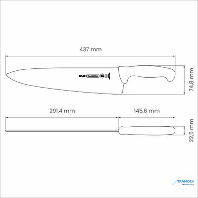 Нож кухонный ШЕФ Professional Master 30см.  Синий 24609/012