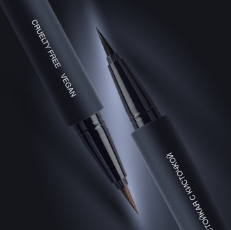 Подводка-фломастер для глаз водостойкая тон 02 BROWN с кисточкой RELOUIS