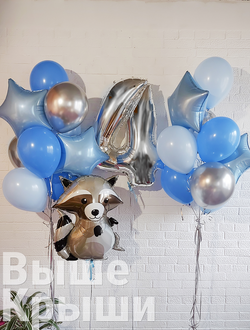 Сет "Енот мальчик" (19 шариков + 1 цифра)