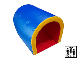 Мягкий модульный Туннель с донышком синий / желтый