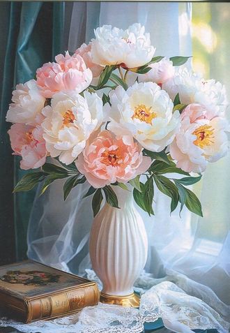 173 Натюрморт с пионами