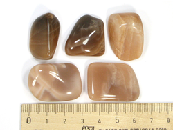 Лунный камень, галтовка в ассортименте, Индия (28-30 мм, 8-10 г) №21487