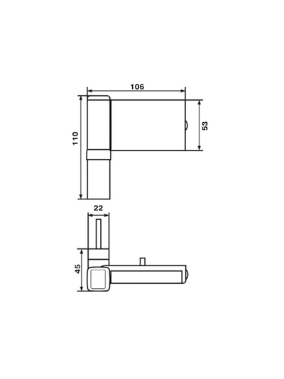 Петля усиленная дверная Elementis K-V, на 120кг., белая