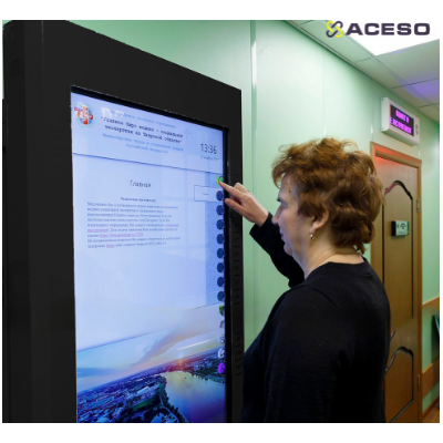 Терминал информационный «Tactile-VERT-1(43)N», тактильно-сенсорный, настенный, со стандартным ПО, М2