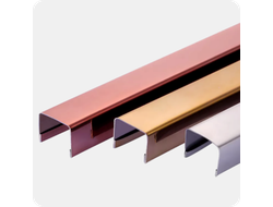 П-образный бордюр вставка из нержавеющей стали для плитки и керамогранита