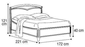 Кровать "Curvo Legno” 160х200 см
