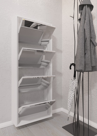 Обувница Айрон-4 Лайт (фасад зеркало)