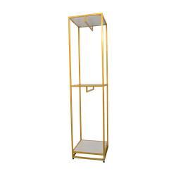 (ВЕШП 35) Вешало пристенное со стеклянной полкой и подиумом