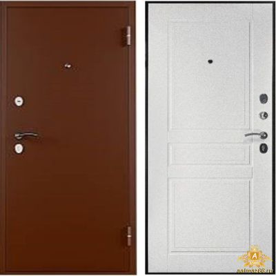 Входная металлическая дверь ТИТАН ясень белоснежный 2050-860