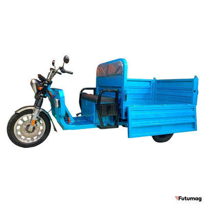 Грузовой электротрицикл Тендер Гидравлика 60V 3000W синий