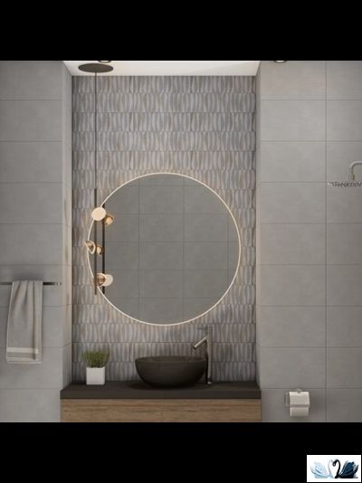 Плитка Creto Misty grey 25 х 40 см серая настенная