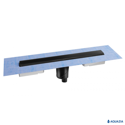 Желоб водосток AQUAZIA В1 Keramik 600 Вертикальный выпуск (Матовый черный)