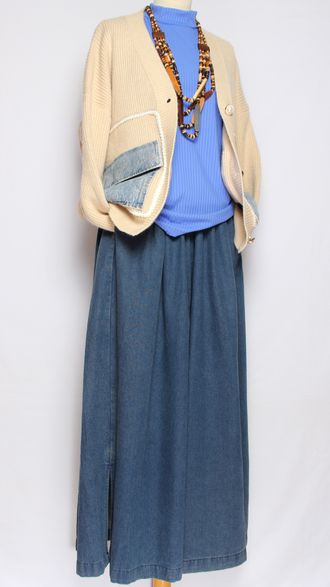 ЖАКЕТ "Крупная вязка " бежевый до р.52