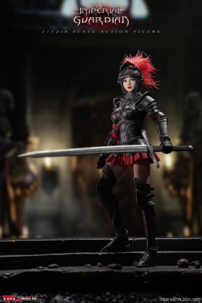 Имперская стражница в черной броне - Коллекционная ФИГУРКА 1/12 Black Imperial Guardian (PL2021-180C) - TBLeague