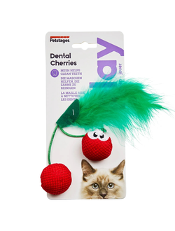 Игрушка для кошек Dental "Вишни" с кошачьей мятой