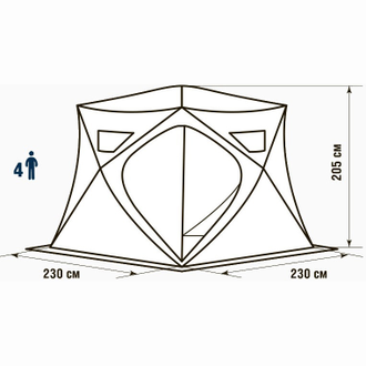 Продажа зимних палаток Higashi Pyramid (Camo) в Иркутске