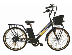 Pioneer Classic 26"  (6 скоростей, диск. тормоза, 250W, 10А) (черный)