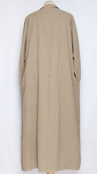 Платье Бохо вельветовое "СТОЙКА ЗАЩИП" бежевое  до р.54