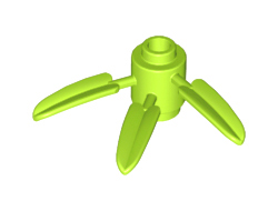 Plant Brick, Round 1 x 1 with 3 Bamboo Leaves, Lime (30176 / 6175572)