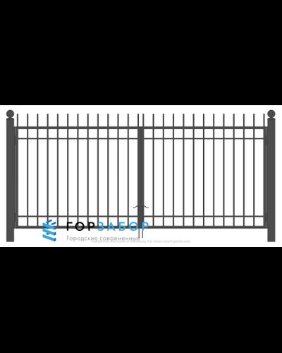 Распашные сварные ворота для забора SZ15-01 купить с установкой