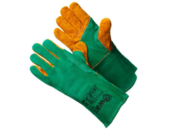 Цельноспилковые сварочные краги с подкладом Gward Green Welder