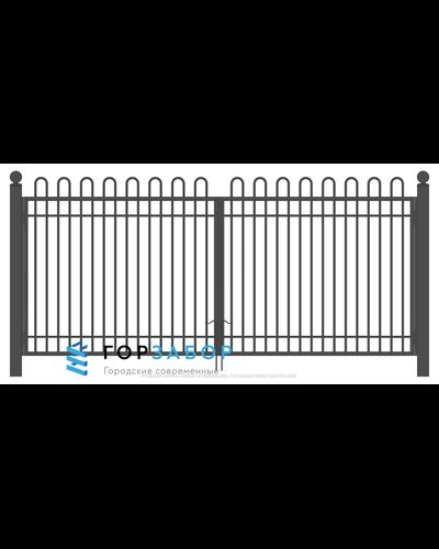 Необычные распашные сварные ворота для забора SZ15-11 купить на заводе