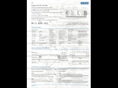 Диммер V1 4L-DIM (5-36V, 1CH, 8A, 40/96/192/288W)