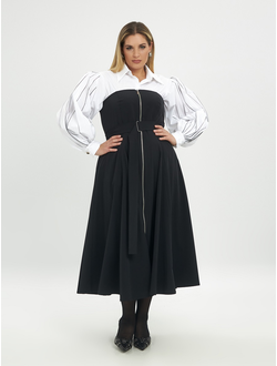 Классические женские брюки с люрексом для полных женщин