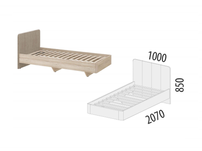 Кровать Кашемир 900.04