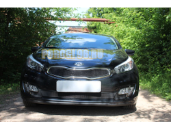 Защита радиатора KIA Pro Ceed II 2012-2015 black верх