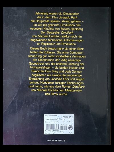 Jurassic Park Wie Aus Dem Bestseller DinoPark Der Kinoerfolg Von Steven Spielberg Wurde Don Shay, Jody Duncan Book Archive