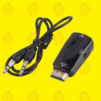 Переходник HDMI - VGA Converter+ Audio (Адаптер-конвертер) Black