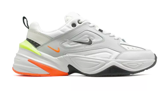 Nike M2K Tekno White белые оранжевым