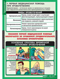 Таблицы демонстрационные "Правила оказания первой медицинской помощи"