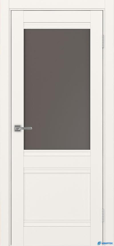 Дверь царговая экошпон Турин 502U.21 Бежевый стекло Сатин бронза купить в Челябинске | КВИРТЕК