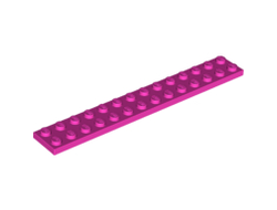 Plate 2 x 14, Dark Pink (91988 / 6054390)